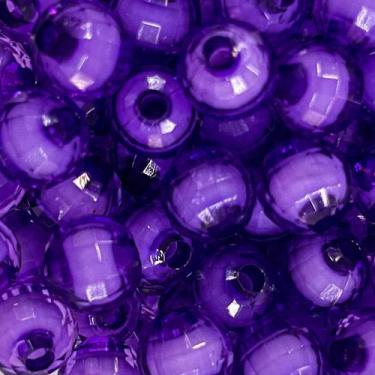 Imagem de Miçanga bolinha globinho passante sextavada 8mm 100gr aprox. 390 pçs -
