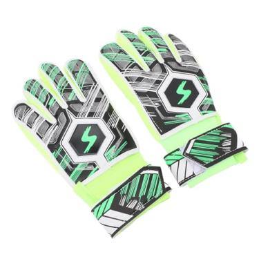 Imagem de Luvas de Goleiro de Futebol, 1 par Crianças Luvas de Futebol Látex Colisão Futebol Goleiro Luvas para Aperto Dedo Guarda (6#)