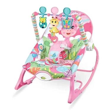 Imagem de Cadeira de Descanso Balanço Encantado ColorBaby 18kgs Girafa Rosa