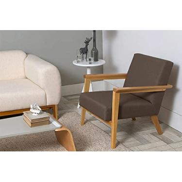 Imagem de Poltrona Decorativa Sala Caju Oppa Design - Marrom