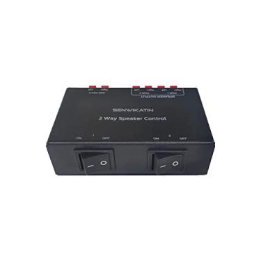 Imagem de SENWIKATIN Seletor de Alto-Falante de 2 Vias, Caixa de Distribuição Passiva de 2 Zonas 150W / Canal com Proteção de Impedância, Conectores de Clipe de Mola