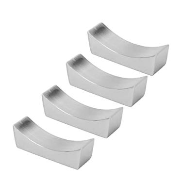 Imagem de Descanso de Pauzinho de Aço Inoxidável, 4 Peças, Suporte de Talheres Em Forma de Barco, Suporte de Colher, Prático para Casa, Restaurante, Casamento, Fácil de Transportar