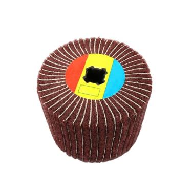 Imagem de Roda de polimento de aço inoxidável, polimento de metal, abrasivos, escova, rolo, ferramentas de polimento, 120x100x19mm, 80 grãos, 1