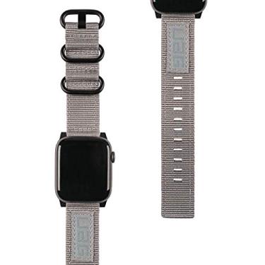 Imagem de URBAN ARMOR GEAR Pulseira para Apple Watch compatível com UAG de 42 mm/41 mm/40 mm, iWatch séries 10/9/8/7/6/5/4/SE 2/SE, pulseira de substituição de trama de nylon de alta resistência, cinza Nato
