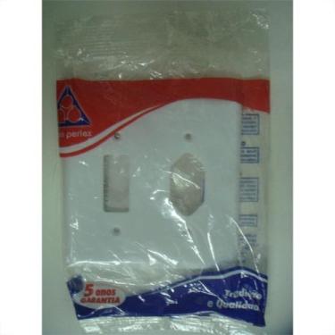 Imagem de Placa Perlex Branca 4X4 (1 Saida+Tomada) 23Pl1/1T, Branco