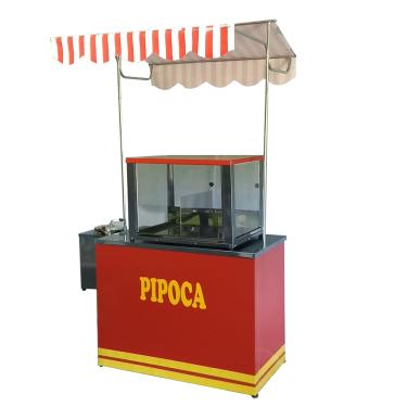 Imagem de Barraca de pipoca com com mesa e caixa em inox Mod 3010