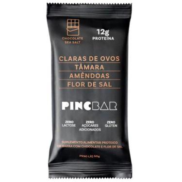 Imagem de Barra De Proteína Pincbar Chocolate Sea Salt, Claras De Ovos, Tâmara, 