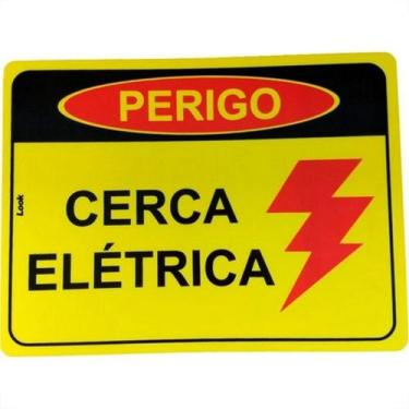 Imagem de Placa Look 15X20Cm (Cerca Eletrica) - Kit C/5 Pecas