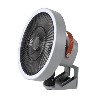 Imagem de Generic Ventilador de montagem na parede Ventilador oscilante Vento de alta velocidade com RC para cozinha, mesa de canto, garagem, Cinza