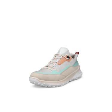 Imagem de ECCO Tênis feminino Ultra Terrain Low impermeável para caminhada, calcário/branco brilhante, 9-9.5