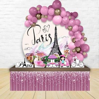 Imagem de kit festa painel redondoDecoração Paris 1,50 Diâmetro - IMPAKTO VISUAL