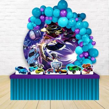 Imagem de kit festa painel redondoDecoração Rocket League 1,50 Diâmetro - IMPAKT