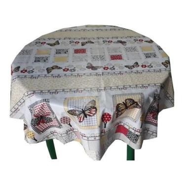 Imagem de Genérico, Toalha De Mesa Redonda Térmica 1,20 Tema Belas Borboletas Nome do desenho:belas borboletas;Cor:Variada