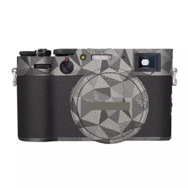 Imagem de JERXTTON Película protetora para câmera antirarranhões Película protetora para Fujifilm X100VI X100 VI (titânio triangular)