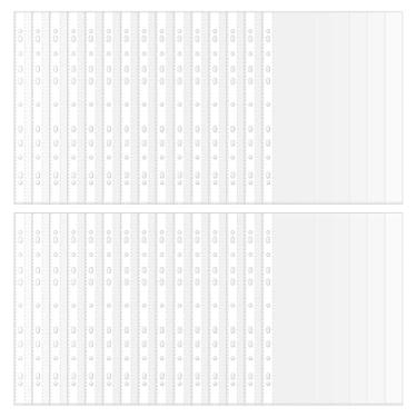Imagem de 200 páginas com bolso perfurado A4 - protetor de folha transparente, fichário, papel, arquivo, letras, folhas, mangas, pastas transparentes para documentos, carteiras