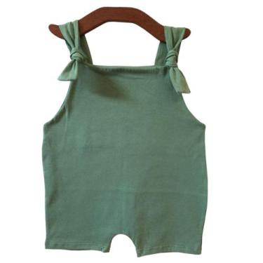 Imagem de Jardineira Curta COLORS para Bebê Menina Menino de Malha com Alça Regu