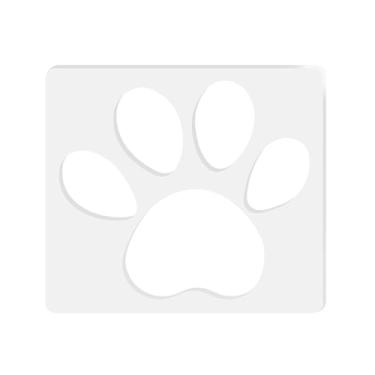 Imagem de Betagt Modelo de impressão de pata, modelos de roteador para marcenaria, 16,69 x 15,9 cm, modelos de incrustação de fresa de acrílico, gabarito decorativo de roteador transparente, ferramenta de