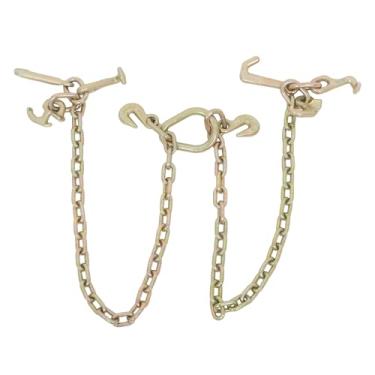 Imagem de munirater Corrente de reboque de 5/40.6 cm 3 FT 2,449.4 kg Grau 70 V - Corrente de freio com ganchos de agrupamento RJT Substituição para caminhão de reboque Cabo de guincho Puxador Recuperação Pega