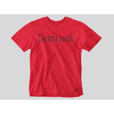 Imagem de Camiseta estampada anime Death Note escrito Estampado Unissex Camisa 1