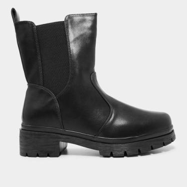 Imagem de Bota Mooncity Montaria Cano Curto Feminina, Marrom, 36