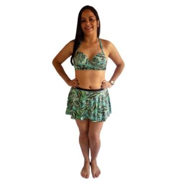 Imagem de Conjunto Biquíni Com Bojo Calcinha De Saia - Star Gold Store, Verde, G