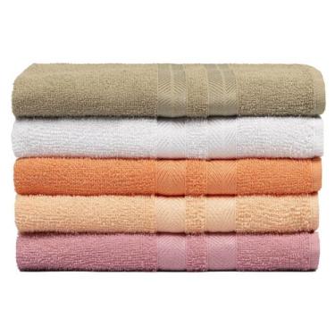 Imagem de Kit 5 Toalhas de Banho 100% Algodão Enxuta - Caricinha - Central Toalh