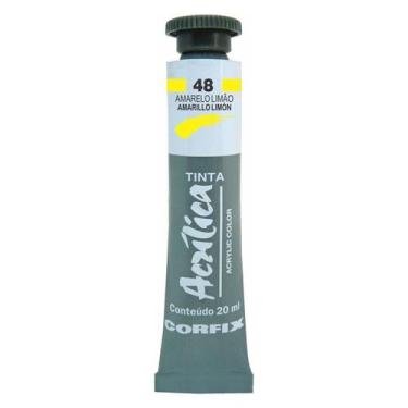 Imagem de Tinta Acrílica 20ml 048 Amarelo Limão Corfix, 048 AMARELO LIMãO