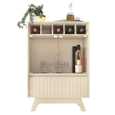 Imagem de Cristaleira Flor Off White – dj Móveis