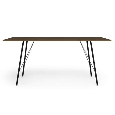 Imagem de Mesa de Jantar Retangular Paraty Amêndoa e Preta 150 cm