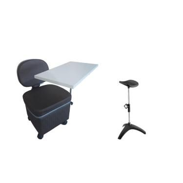 Imagem de Kit Manicure Cadeira Manicure + Suporte De Perna ( Tripé)