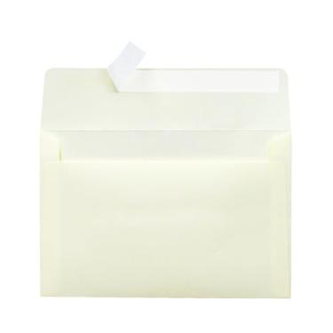 Imagem de Envelopes autovedantes A9 pacote com 50 - 14 x 21 cm, envelopes de convite marfim em branco para cartões, cartas, eventos e correspondência comercial (fechamento seguro)