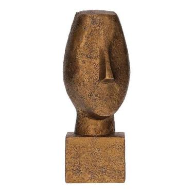 Imagem de Escultura Decorativa Artística Abstrata Face Em Poliresina - Casa Hera