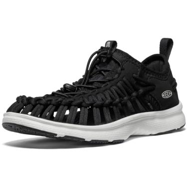 Imagem de KEEN Sandália feminina Uneek O3 respirável com dois fios, ajuste confortável, estilo tênis, Preto/Branco estrelado, 34