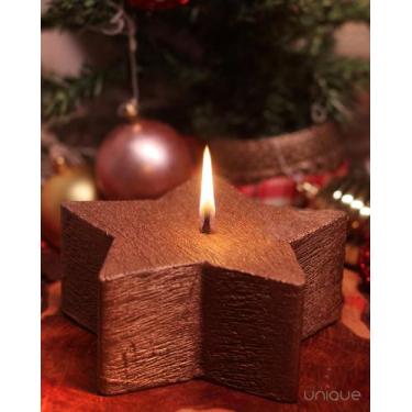 Imagem de Vela Estrela Dourada - Artesanal Decorativo - Velas Unique