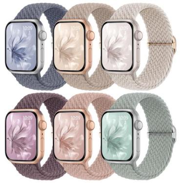 Imagem de Pulseiras elásticas trançadas compatíveis com Apple Watch 38-49 mm - K