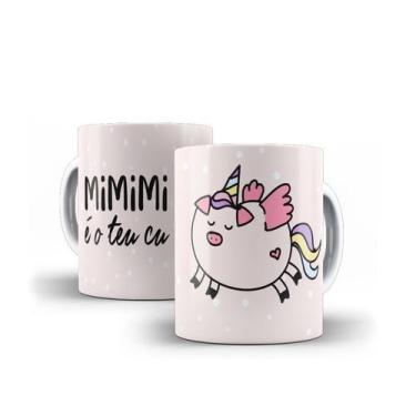 Imagem de Caneca Porcelana Humor Unicórnio Indelicado Mimimi É O Teu C* - Villa 
