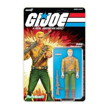 Imagem de Super7 Reaction+ G.I. Joe Duke (Cartoon) - 3.75" G.I. Joe Action Figure with Accessories Classic Cartoon Collectibles and Retro Toys