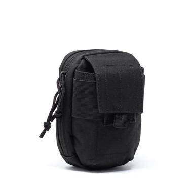 Imagem de Bolsa de acessórios 3VGEAR Tech – Suporte de telefone MOLLE de poliéster resistente 600D com revestimento de PVC 600D com 2 bolsos forrados com microfibras – Bolsa MOLLE leve e de acesso rápido