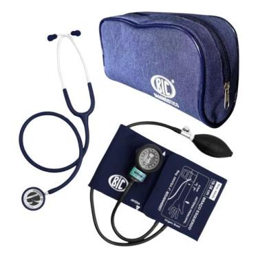 Imagem de Conjunto Esfigmomanômetro + Estetoscópio Bic Innova Plus Medir Pressão
