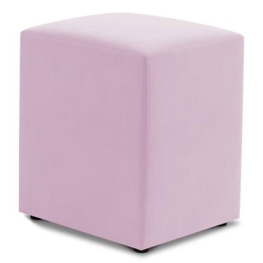 Imagem de Puff Decorativo Sala de Estar Quadrado 36x47cm Sintético Rosa Bebê - Abmaza