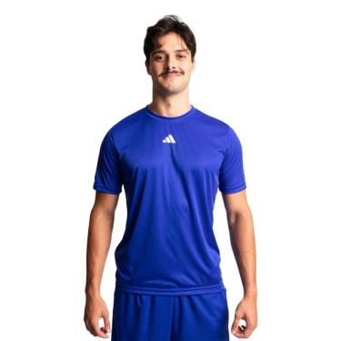 Imagem de Camiseta Adidas Treino Básica Masculina - Azul 2GG-Masculino