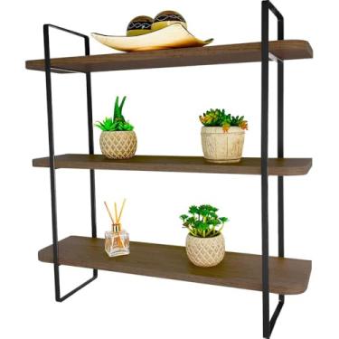 Imagem de Prateleira Nicho De Parede Tripla SLIM Modelo Industrial Decoração Sala Quarto