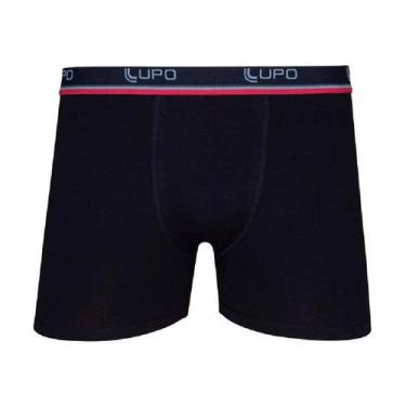 Imagem de Cueca Boxer Cotton Lupo 00523-002 Básica, Preto, P