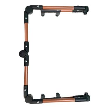 Imagem de ＡＷＨＡＯ Carrinho dobrável com alça para empurrar, carrinho de acampamento, acessórios para de praia, peça de reposição universal, Marrom