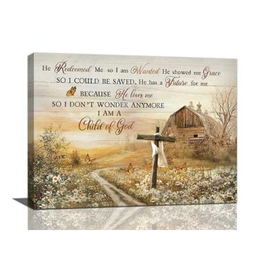 Imagem de reoqeosy Jesus Cruz Decoração de Banheiro Arte de Parede Imagens Inspiradoras Pintura em Tela Cristo Arte Rústica Moderna para Banheiro Sala de Estar Quarto 30,5 x 40,6 cm