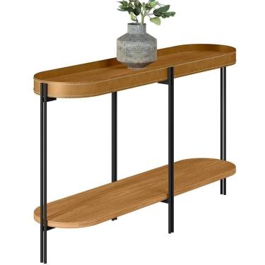 Imagem de Aparador Decorativo Industrial Sala De Estar Jantar Sintético Caramelo Nord L05 Nature - Lyam Decor