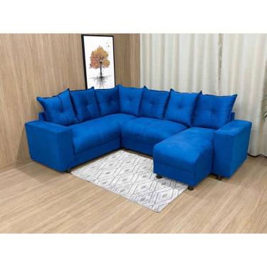 Imagem de Sofá de Canto C/ Chaise - Com 06 Lugares