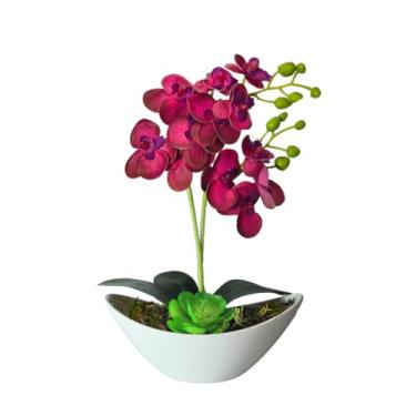Imagem de Planta Artificial Arranjo Orquidea Suculenta (Vermelha)