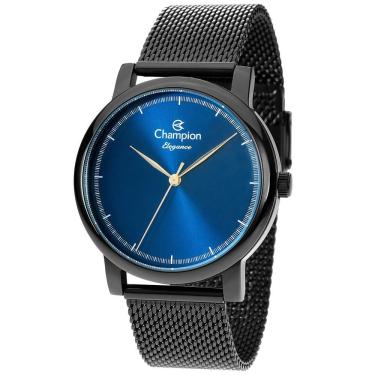 Imagem de Relógio Champion Feminino Preto Azul Esteira Cn24413d