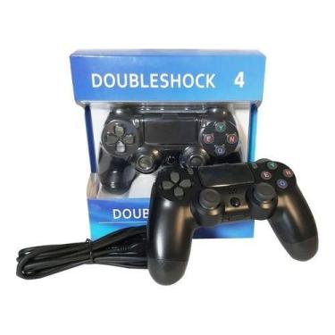 Imagem de Controle Wired Compatível  Ps4 Com Fio Joystick Doubleshock 4 Gamer Pc